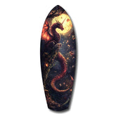 Moonlit Dragon Flight of the Night Glass Wall Art.